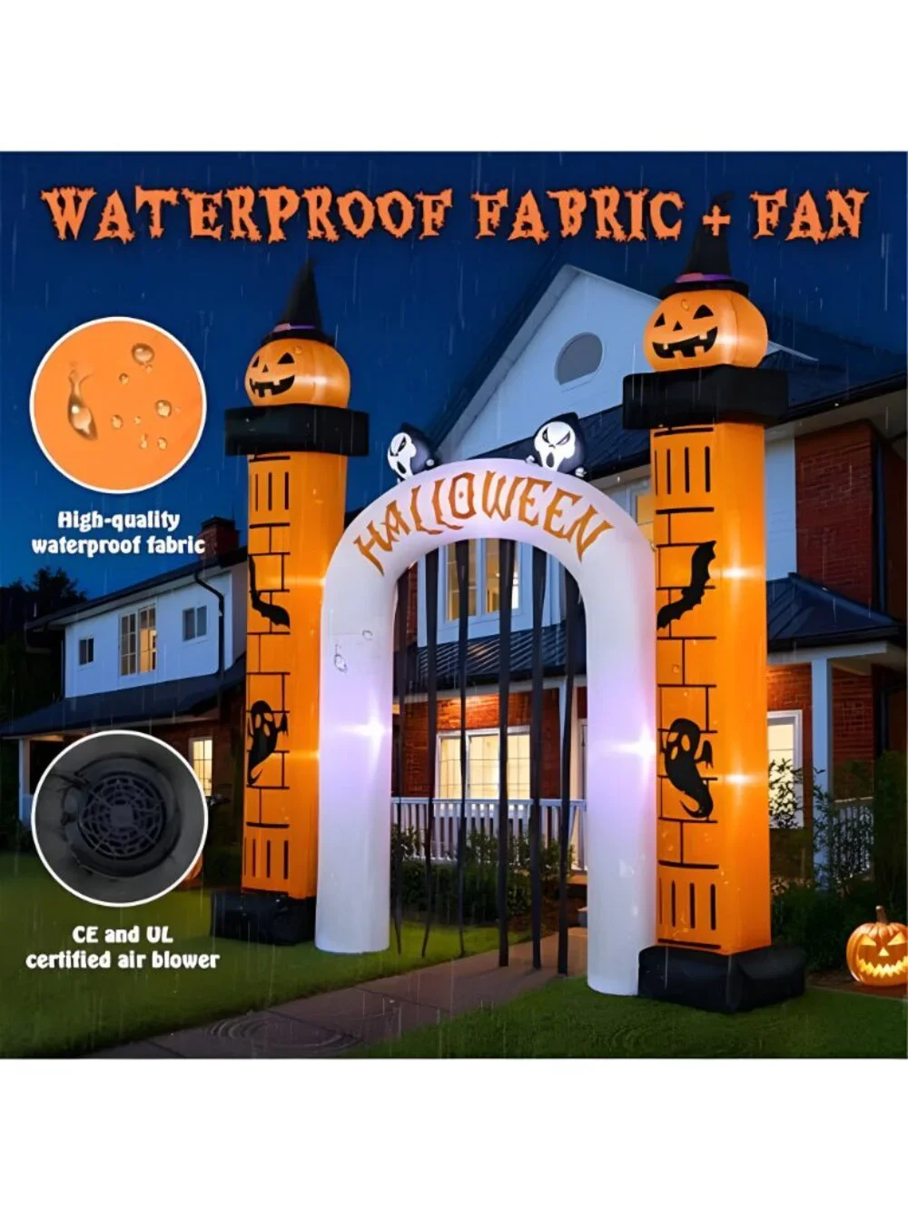 11FT Giant Halloween Inflatable, Giant Halloween Inflatables Archway, Outdoor